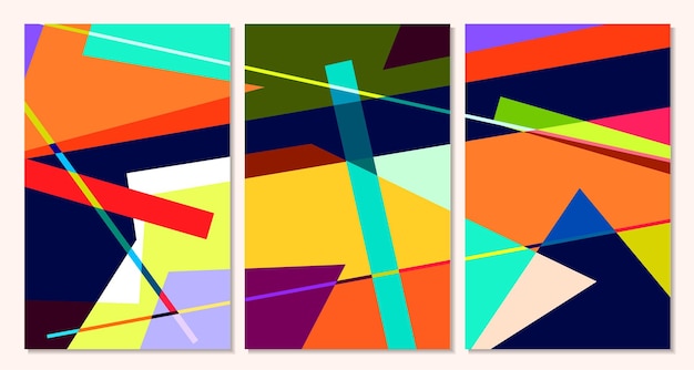 Vector fondo abstracto geométrico colorido para banner de verano