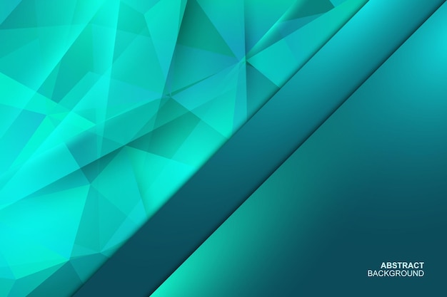 Vector de fondo abstracto moderno azul polígono bajo