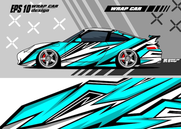 vector de fondo abstracto moderno para el diseño de envoltura de coche de carreras
