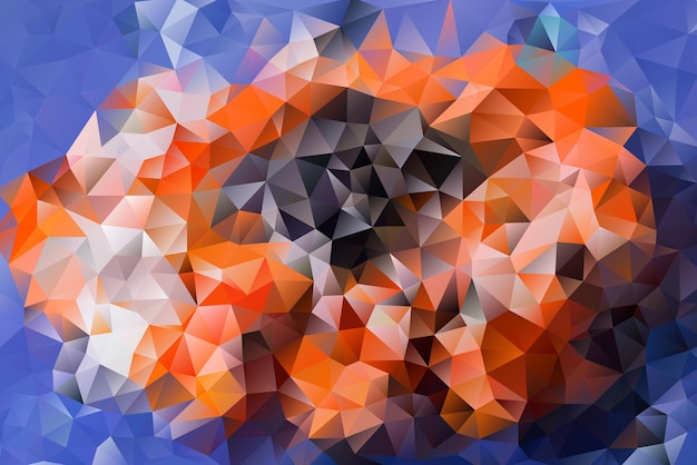Vector de fondo abstracto multicolor de efecto triángulos geométricos