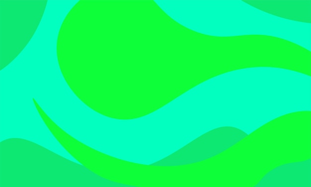 Vector fondo abstracto onda fluida colores verdes