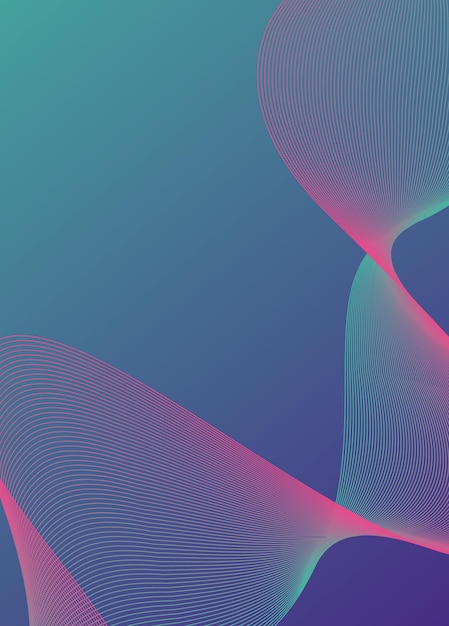 Vector de fondo abstracto con red de ondas dinámicas o líneas onduladas Banner de textura de rayas premium