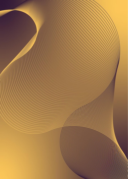 Vector de fondo abstracto con red de ondas dinámicas o líneas onduladas Banner de textura de rayas premium