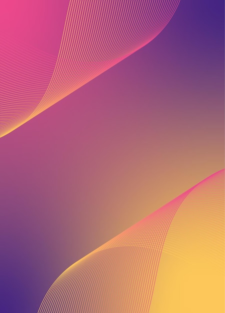 Vector de fondo abstracto con red de ondas dinámicas o líneas onduladas Banner de textura de rayas premium