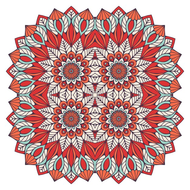 Vector de fondo con adornos. Mandala de vector