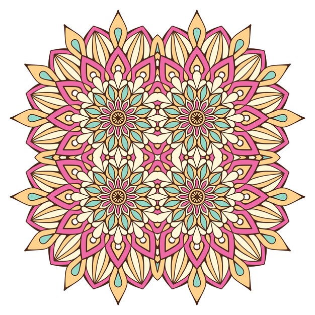 Vector de fondo con adornos. Mandala de vector