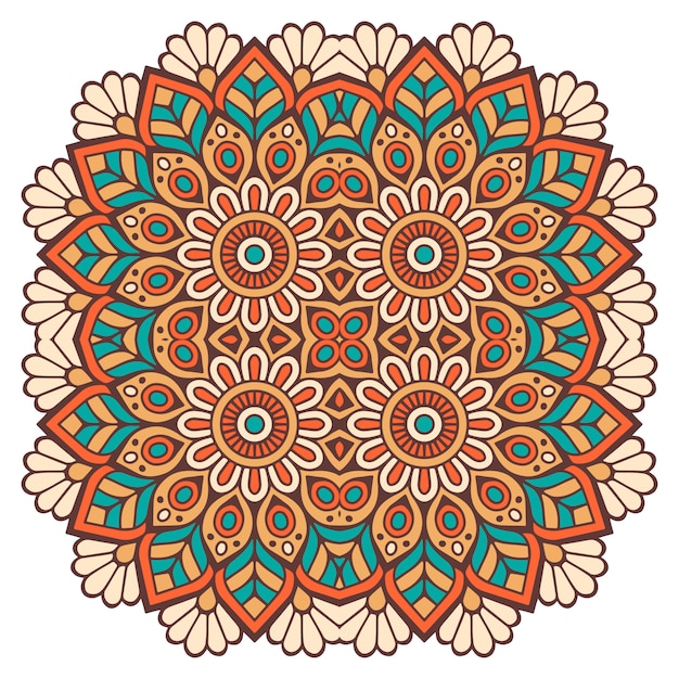 Vector de fondo con adornos. mandala de vector