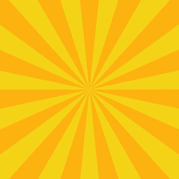 Vector de fondo amarillo abstracto. Banner de arte pop moderno con rayos de sol