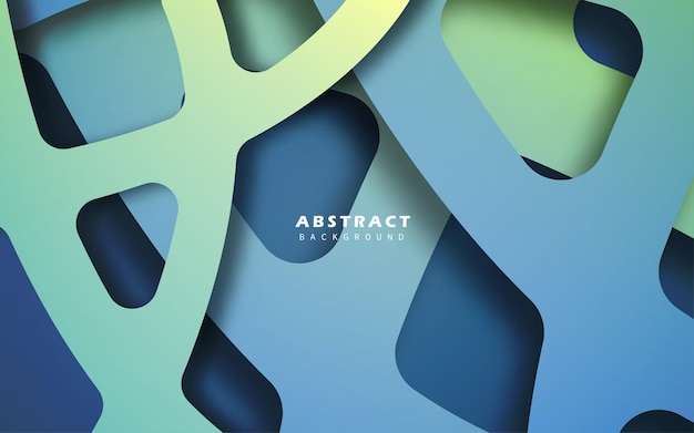 Vector de fondo azul de arte de papel abstracto