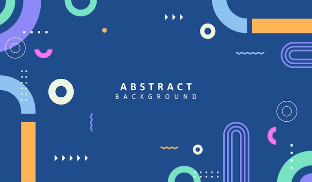 Vector de fondo azul con formas de colores fondo vectorial