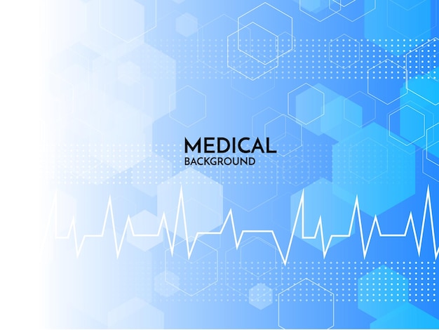 Vector de fondo azul de salud y ciencia médica