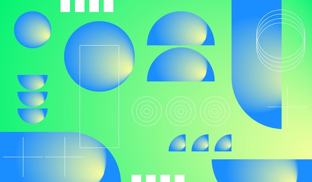 Vector de fondo azul y verde degradado