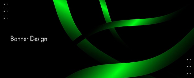 Vector de fondo de banner colorido patrón moderno elegante verde geométrico abstracto