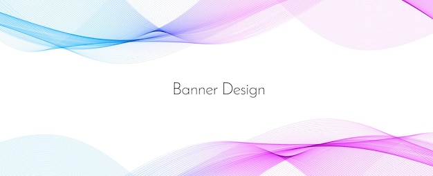 Vector de fondo de banner de diseño de onda moderno decorativo elegante abstracto