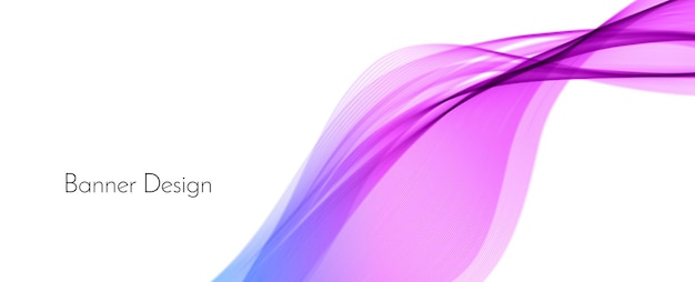 Vector de fondo de banner de diseño de onda moderno decorativo elegante abstracto