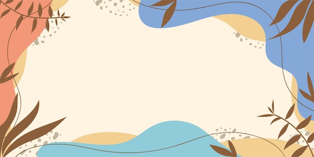 Vector de fondo de banner floral abstracto