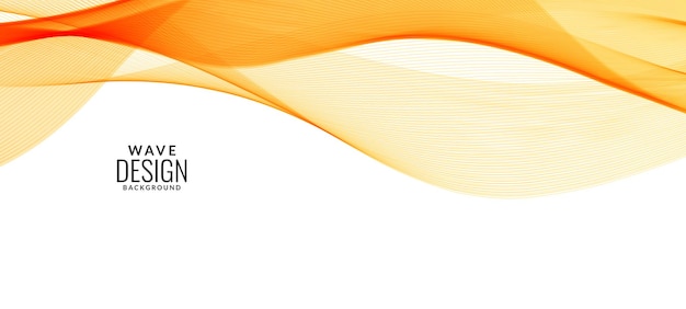 Vector de fondo de banner de onda amarilla y naranja elegante suave abstracto