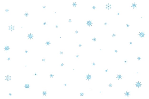 Vector fondo blanco con copos de nieve. Patrón de Navidad o año nuevo.