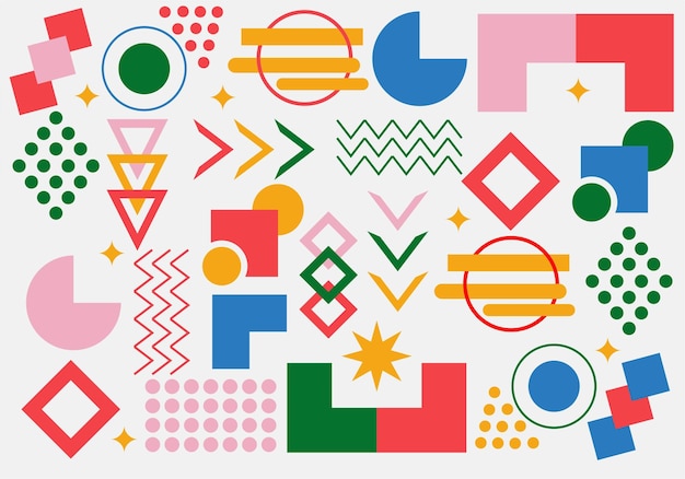 Vector de fondo blanco con formas de color fondo vectorial