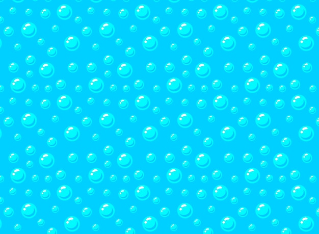 Vector de fondo de bolas de agua en tonos azules