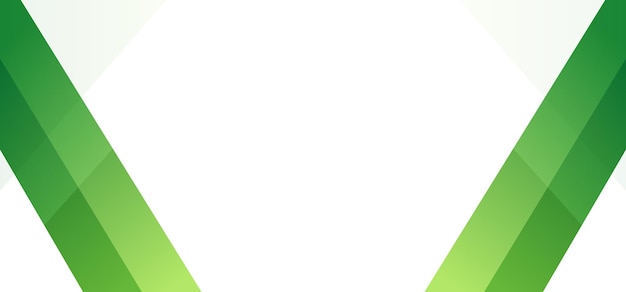 Vector de fondo de borde geométrico abstracto blanco verde con color de gradiente verde y espacio