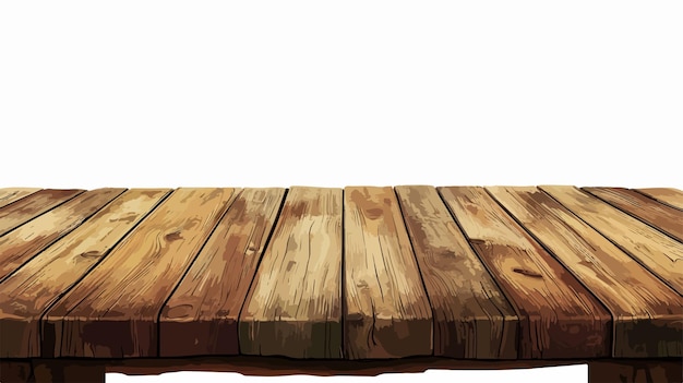 Vector de fondo del borde de la mesa de madera rústica