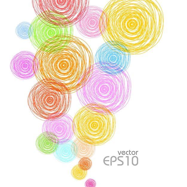 Vector de fondo de burbujas de colores abstractos