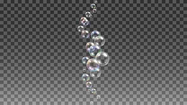 vector de fondo de burbujas de jabón realista