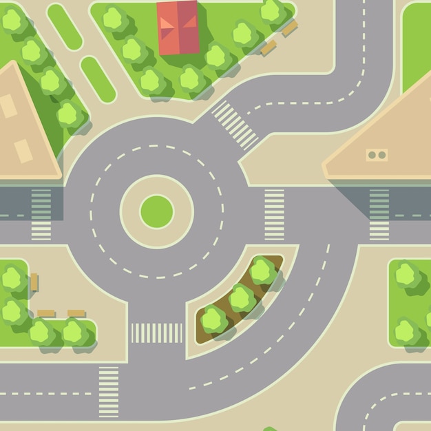 Vector de fondo carretera intercharge y ronda
