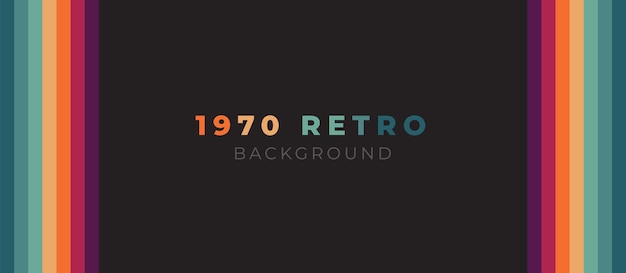 Vector de fondo colorido abstracto de los años 70 Colores retro vintage de la década de 1970 1900 80 90 retro