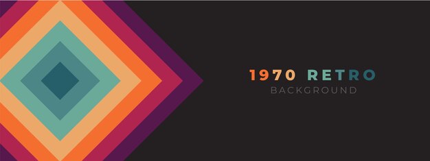 Vector de fondo colorido abstracto de los años 70 Colores retro vintage de la década de 1970 1900 80 90 retro