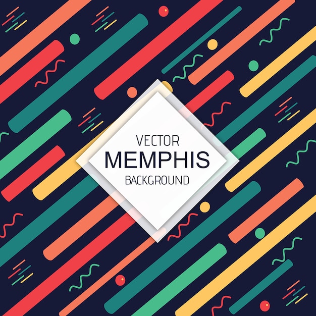 Vector de fondo colorido de memphis