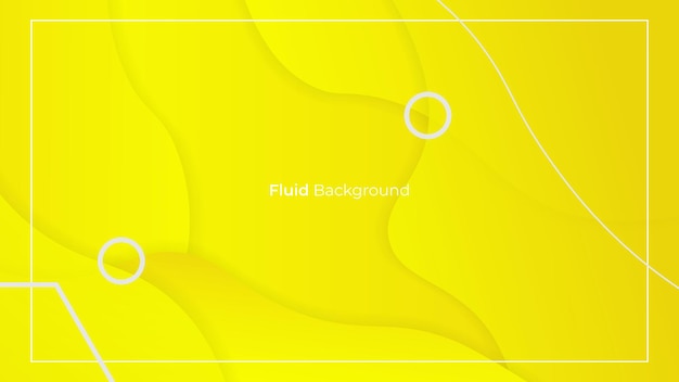 Vector de fondo de composición líquida abstracta amarilla