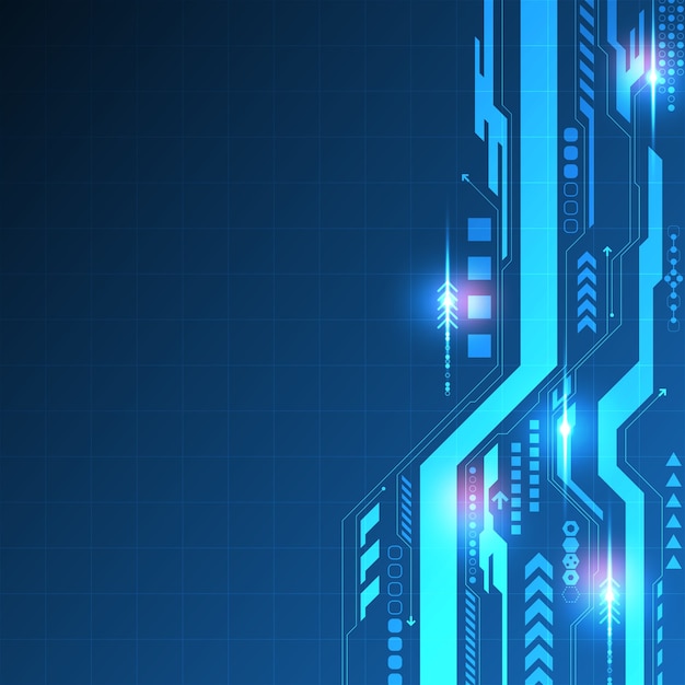 Vector de fondo en el concepto de tecnología.