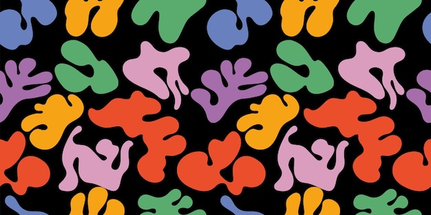 Vector fondo contemporáneo o banner con formas abstractas coloridas Patrón sin costuras