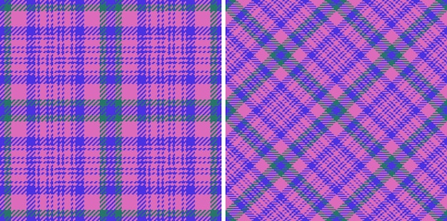 Vector de fondo sin costuras Textura de tela de patrón Cuadros escoceses de tela escocesa