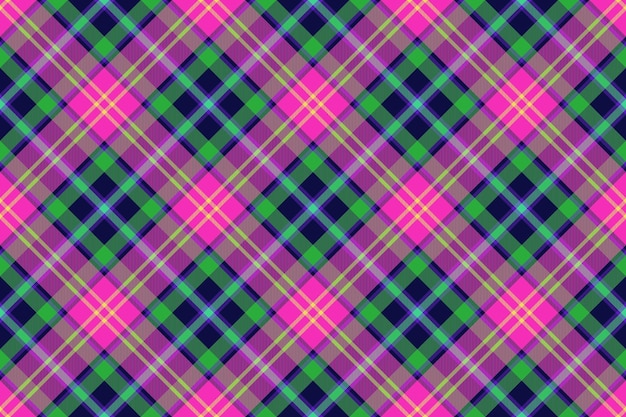 Vector de fondo a cuadros Patrón de textura textil Tela de cuadros de tartán inconsútil