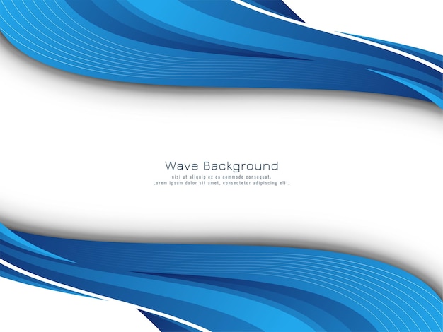 Vector de fondo decorativo de diseño de onda azul moderno