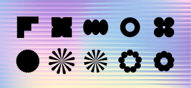Vector de fondo degradado fluido Carteles de estilo lindo y minimalista Cubierta de marco de fotos con formas geométricas de colores pastel y color líquido Diseño de papel tapiz moderno para cartel de ídolo de redes sociales