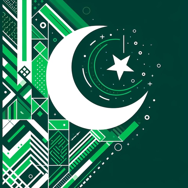 Vector vector de fondo para el día de la independencia de pakistán