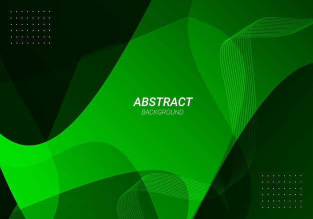 Vector de fondo de diseño atractivo patrón colorido geométrico verde abstracto