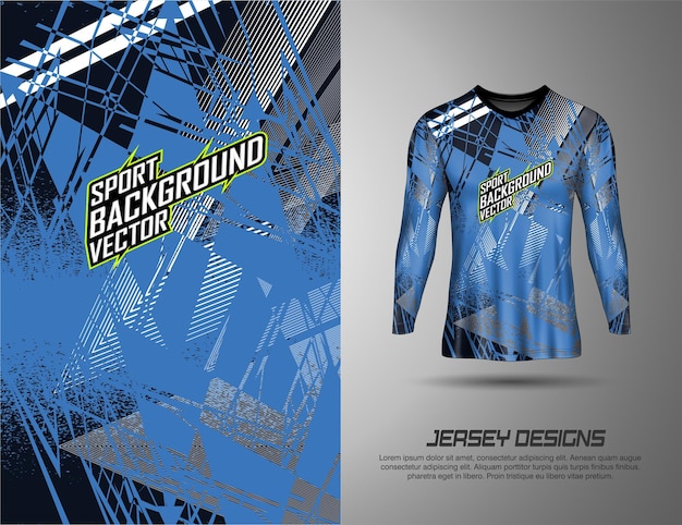Vector de fondo de diseño deportivo de Jersey Abstracto de textura geométrica azul Ilustración de plantilla