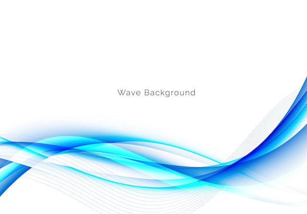 vector de fondo de diseño de onda azul con estilo abstracto