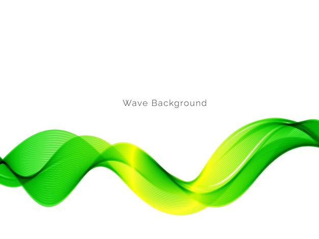 Vector de fondo de diseño de onda moderno elegante decorativo verde abstracto