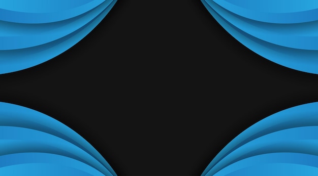 Vector fondo diseño simple azul y negro