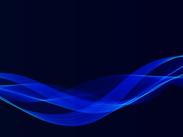 Vector de fondo de diseño de la tecnología de línea fluida azul