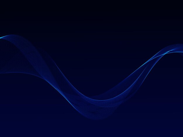 Vector de fondo de diseño de la tecnología de línea fluida azul