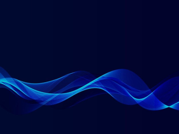 Vector de fondo de diseño de la tecnología de línea fluida azul