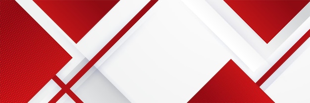Vector de fondo de estandarte ancho abstracto rojo concepto corporativo moderno