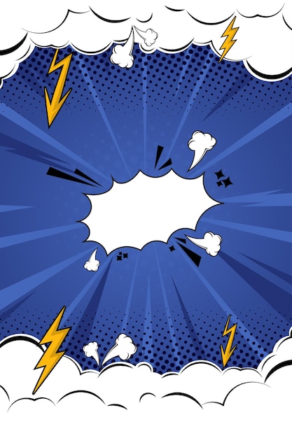Vector de fondo de estilo cómico plano